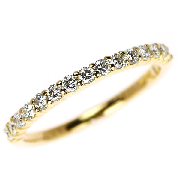 ロイヤルアッシャー K18YG ダイヤモンド リング 0.37ct ハーフエタニティ
