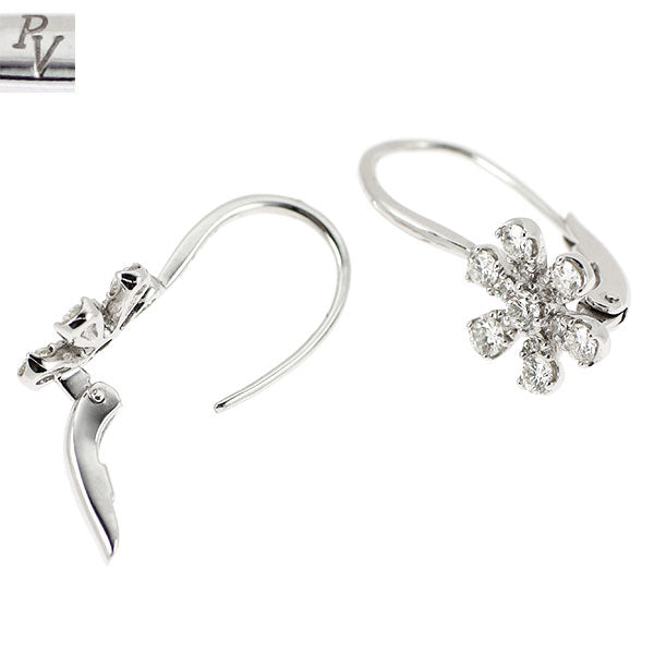 ポンテヴェキオ K18WG ダイヤモンド ピアス 0.54ct フラワー