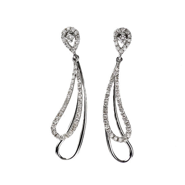 K18WG ダイヤモンド ピアス 0.25ct