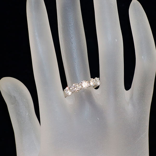 新品 Pt950 全石GIA鑑定書付 最高級ダイヤモンド リング 1.50ct D IF 3EX 究極のエタニティ【エスコレ】