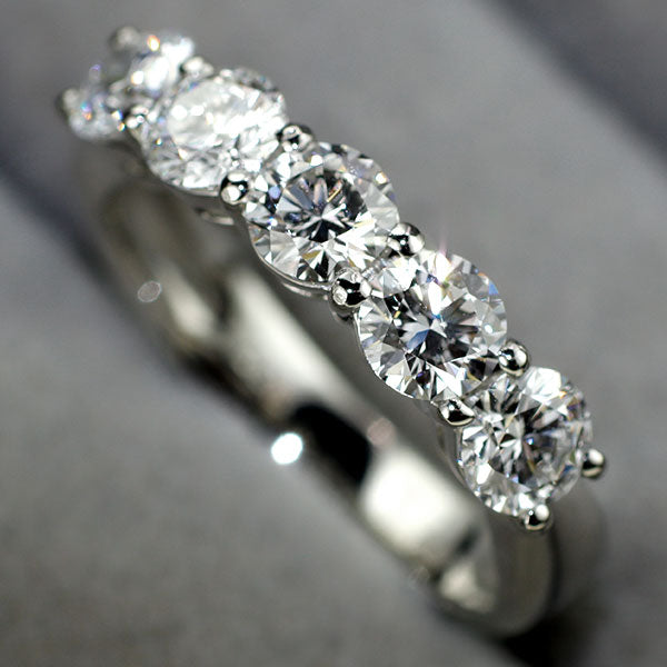 新品 Pt950 全石GIA鑑定書付 最高級ダイヤモンド リング 1.50ct D IF 3EX 究極のエタニティ【エスコレ】