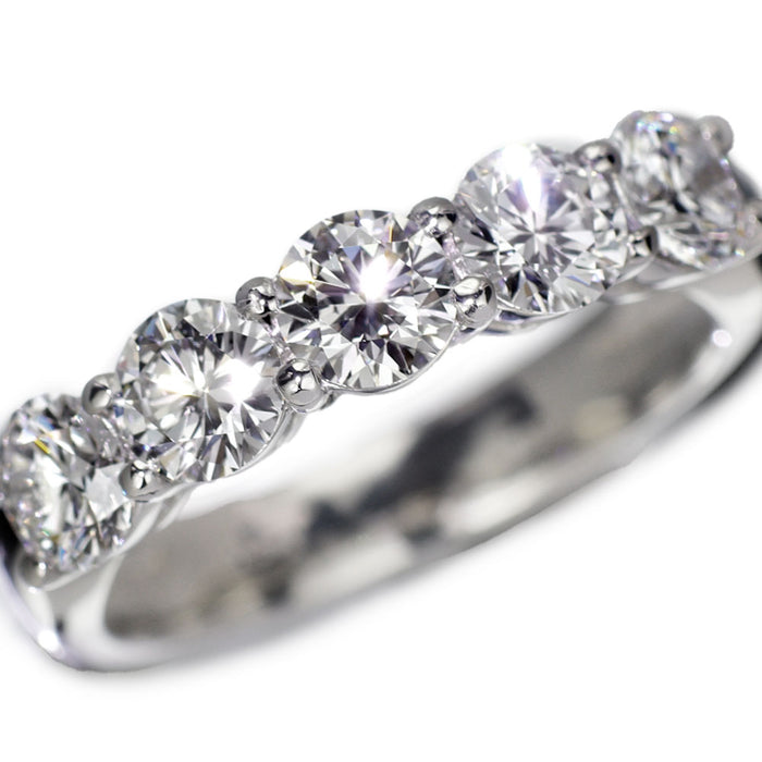 新品 Pt950 全石GIA鑑定書付 最高級ダイヤモンド リング 1.50ct D IF 3EX 究極のエタニティ【エスコレ】