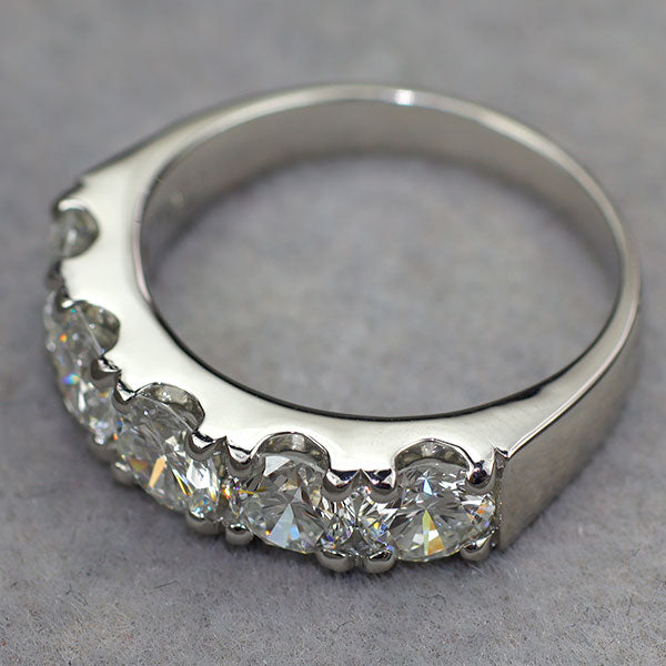 新品 Pt950 全石グレード付ダイヤモンド リング 2.057ct G VS1 VS2 VG/G エタニティ【エスコレ】