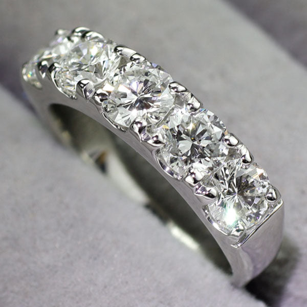 新品 Pt950 全石グレード付ダイヤモンド リング 2.057ct G VS1 VS2 VG/G エタニティ【エスコレ】