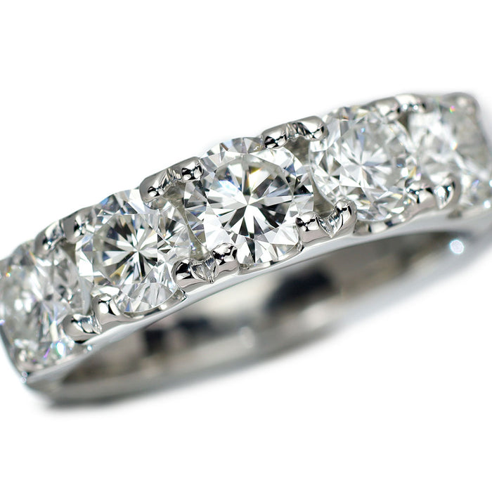 新品 Pt950 全石グレード付ダイヤモンド リング 2.057ct G VS1 VS2 VG/G エタニティ【エスコレ】