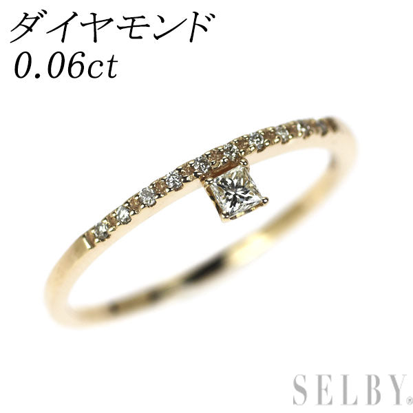 K10YG ダイヤモンド リング 0.06ct ピンキー