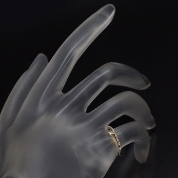 K10YG ダイヤモンド リング 0.06ct ピンキー