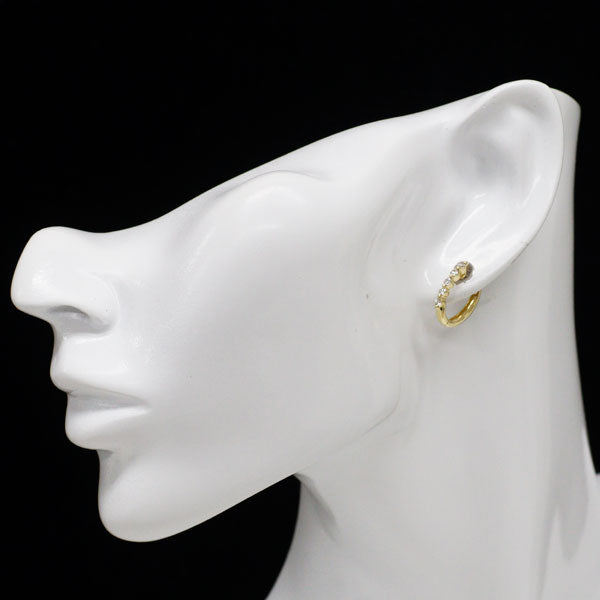 K18YG ダイヤモンド フープ ピアス 0.30ct