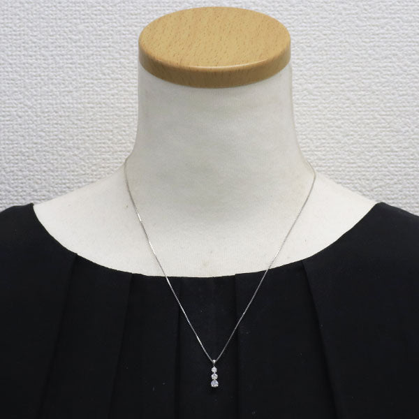 カルティエ K18WG ダイヤモンド ペンダントネックレス インドミステリューズ
