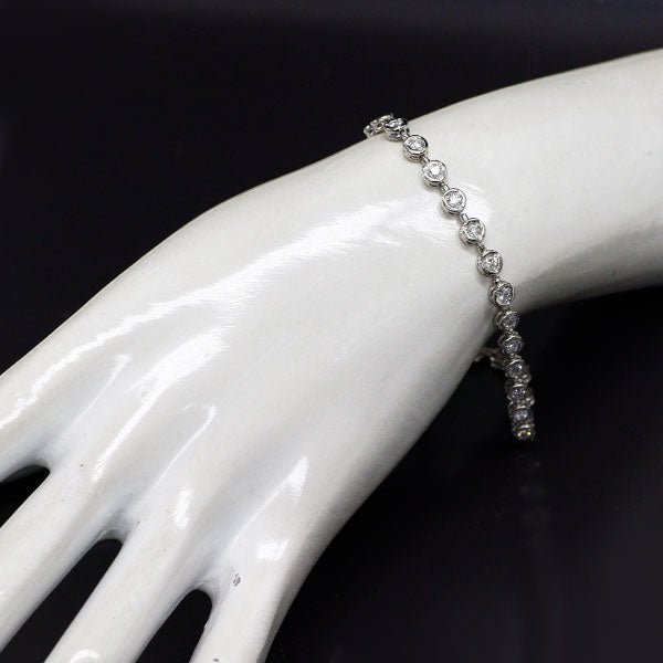 Pt850 ダイヤモンド テニス ブレスレット 2.01ct