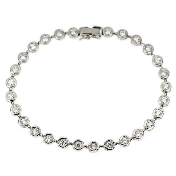 Pt850 ダイヤモンド テニス ブレスレット 2.01ct