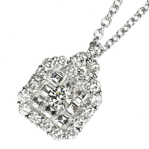 K18WG ダイヤモンド ペンダントネックレス 2.61ct