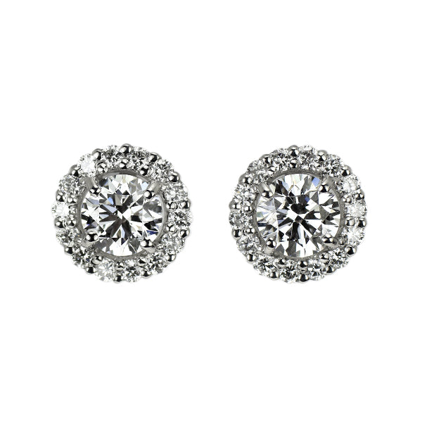新品 Pt900/ Pt950 最高級ダイヤモンド ピアス 0.63ct D IF 3EX D0.22ct スタッド【エスコレ】