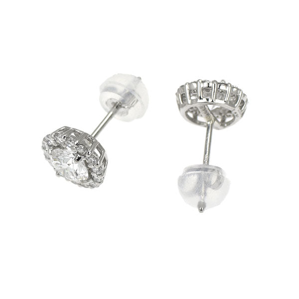 新品 Pt900/ Pt950 最高級ダイヤモンド ピアス 0.672ct D IF 3EXHC D0.22ct スタッド【エスコレ】