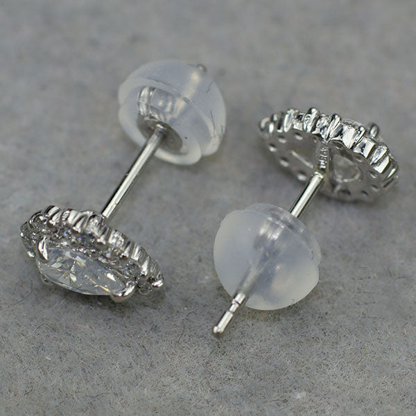 新品 Pt900/ Pt950 希少ファンシーホワイトダイヤモンド ピアス 0.283ct FW I1 D0.16ct 希少石 レアストーン【エスコレ】