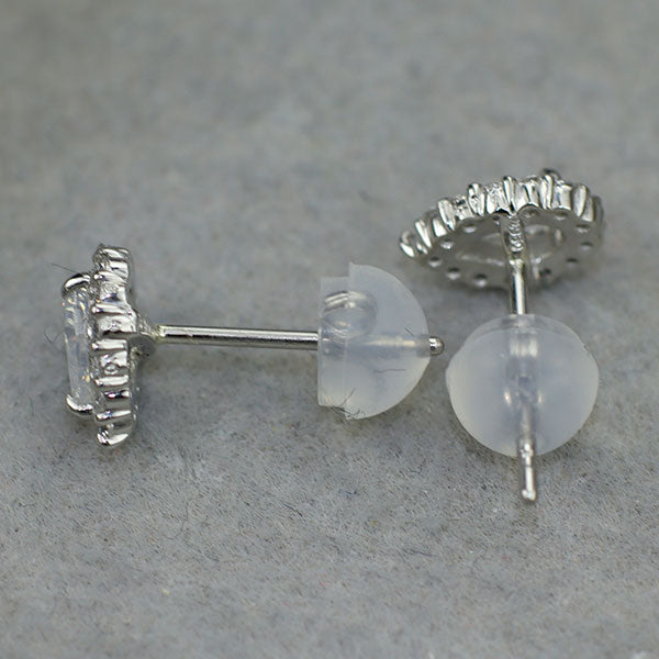 新品 Pt900/ Pt950 希少ファンシーホワイトダイヤモンド ピアス 0.341ct FW I1 D0.12ct スタッド【エスコレ】