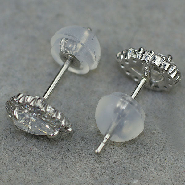 新品 Pt900/ Pt950 希少ファンシーホワイトダイヤモンド ピアス 0.341ct FW I1 D0.12ct スタッド【エスコレ】