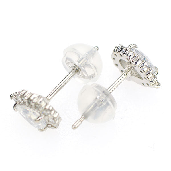 新品 Pt950/ Pt900 希少ファンシーホワイトダイヤモンド ピアス 0.402ct FW I1 D0.16ct 希少石 レアストーン【エスコレ】