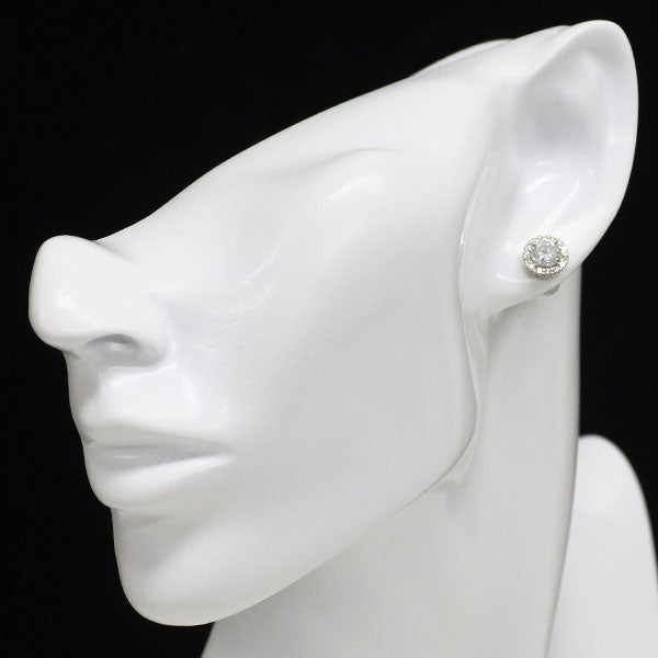 新品 Pt950/ Pt900 ダイヤモンド ピアス 1.443ct E/G SI2 G D0.34ct スタッド【エスコレ】