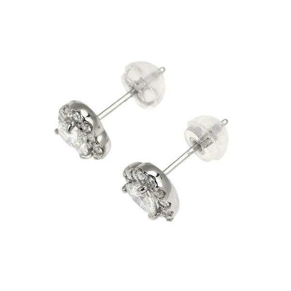 新品 Pt950/ Pt900 ハートシェイプ ダイヤモンド ピアス 0.564ct F SI1 D0.20ct スタッド【エスコレ】