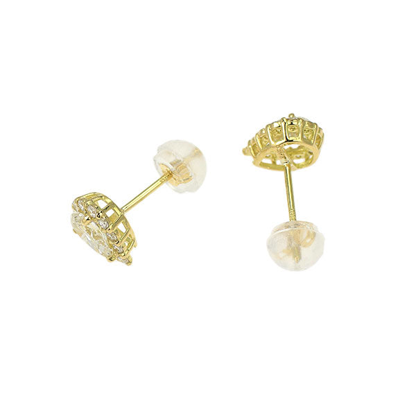 新品 K18YG ペアシェイプ ダイヤモンド ピアス 0.639ct J/K VS2/SI1 D0.18ct スタッド【エスコレ】