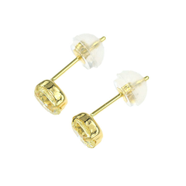 新品 K18YG オーバル ダイヤモンド ピアス 0.804ct VLY VS1-2 スタッド【エスコレ】
