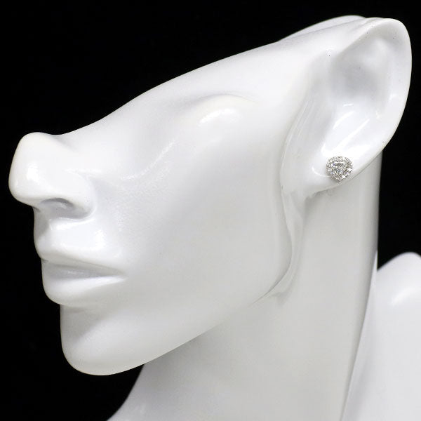 新品 Pt950/ Pt900 ハートシェイプ ダイヤモンド ピアス 0.742ct G SI2 D0.26ct【エスコレ】