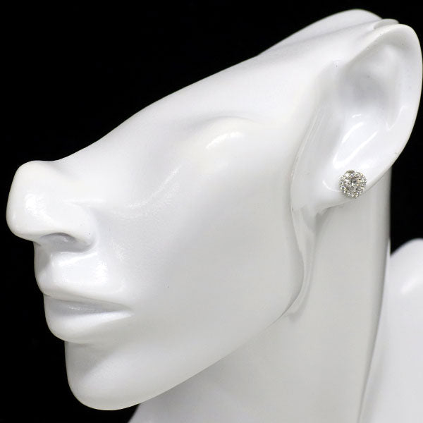 新品 Pt950/ Pt900 ハートシェイプ ダイヤモンド ピアス 0.704ct F/G SI1/SI2 D0.26ct スタッド【エスコレ】