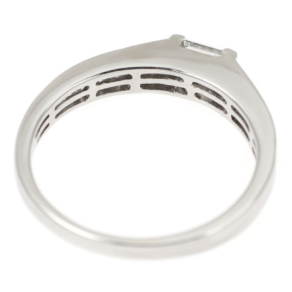 Pt950 クリスカット/バケットカット ダイヤモンド リング 0.358ct F SI1 D0.40ct