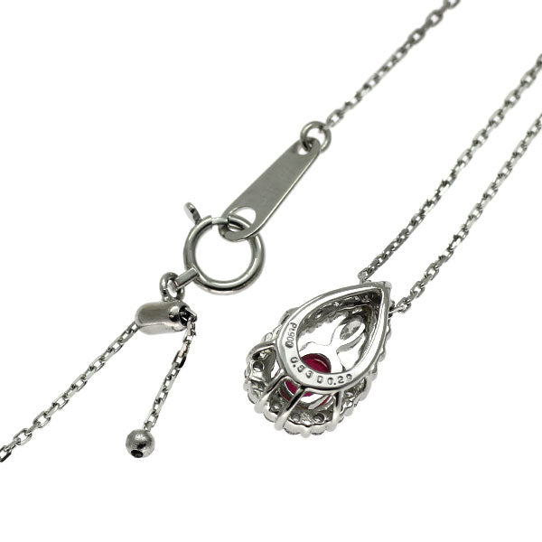 Pt900/ Pt850 ルビー ダイヤモンド ペンダントネックレス 0.53ct D0.29ct