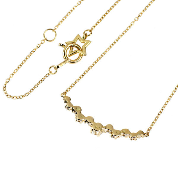 wish upon a star K18YG ダイヤモンド ペンダントネックレス 0.106ct D0.18ct