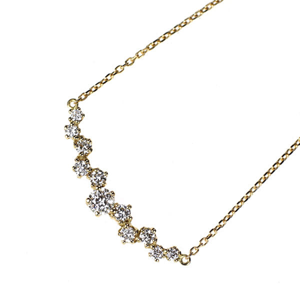 wish upon a star K18YG ダイヤモンド ペンダントネックレス 0.106ct D0.18ct