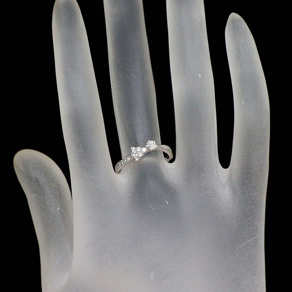 K18WG ダイヤモンド リング 0.127ct D0.20ct