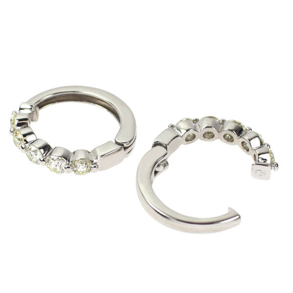 Pt900 ダイヤモンド フープ イヤリング 1.00ct ピアリング