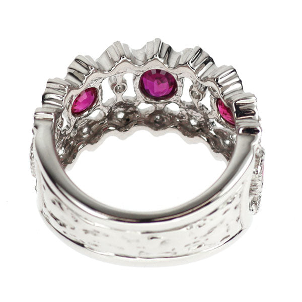 Pt900 ルビー ダイヤモンド リング 1.54ct D0.68ct