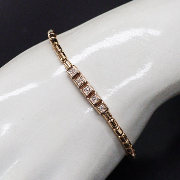 Alisia K18PG ダイヤモンド ブレスレット 0.10ct 伸縮式
