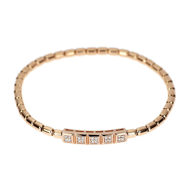 Alisia K18PG ダイヤモンド ブレスレット 0.10ct 伸縮式