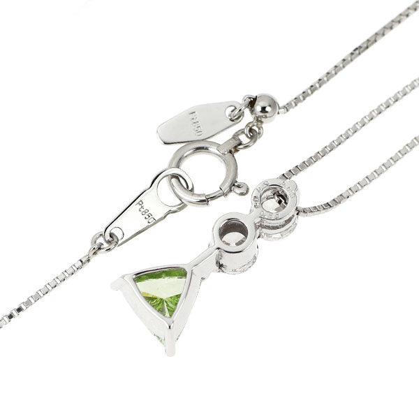 Pt950/Pt850 トリートグリーンダイヤモンド ペンダントネックレス 0.703ct FIG VS2 D0.59ct