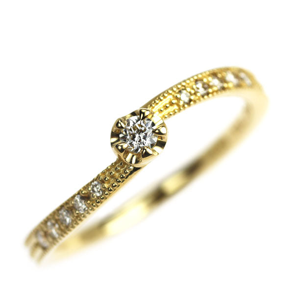 wish upon a star K18YG ダイヤモンド リング 0.06ct D0.07ct