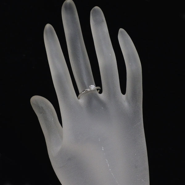 俄 Pt950 ダイヤモンド リング 0.24ct F VVS1 3EX 木洩日