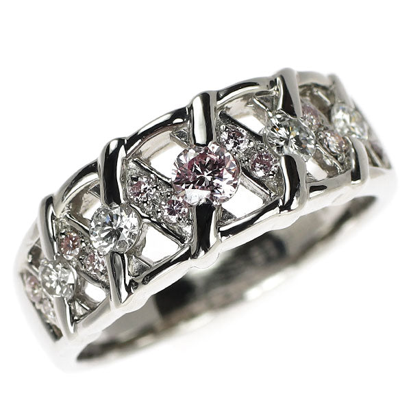 希少 Pt900 天然ピンクダイヤモンド リング 0.157ct PD0.159ct D0.313ct