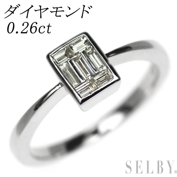 K18WG ダイヤモンド リング 0.26ct