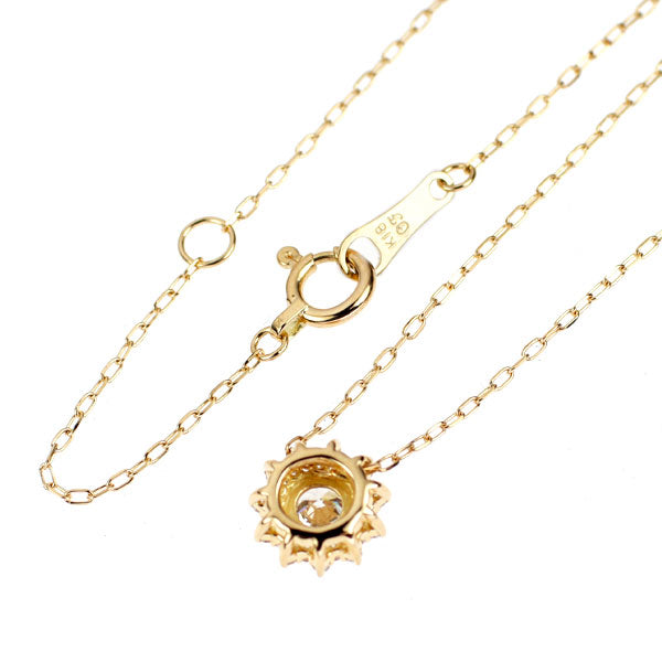 オレフィーチェ K18YG ダイヤモンド ペンダントネックレス 0.28ct クリスタル
