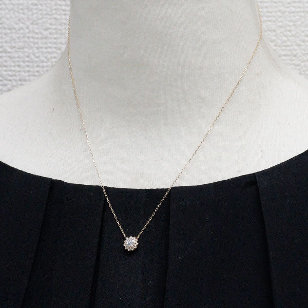 オレフィーチェ K18YG ダイヤモンド ペンダントネックレス 0.28ct クリスタル