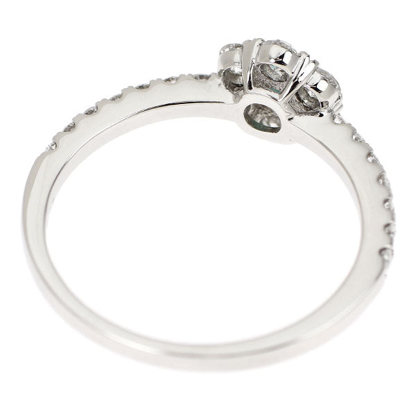 Pt950 ブラジル産 パライバトルマリン ダイヤモンド リング 0.053ct D0.52ct フラワー