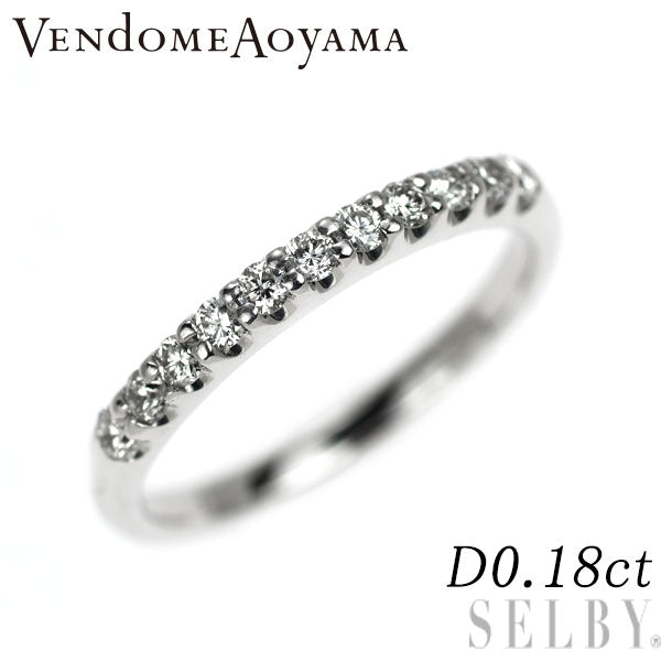 ヴァンドーム青山 K18WG ダイヤモンド リング 0.18ct ピンキー