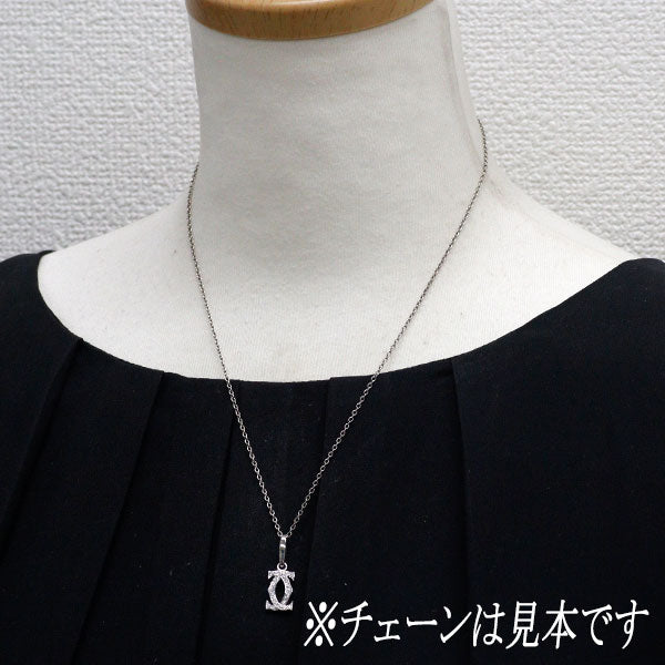 カルティエ K18WG ダイヤモンド チャーム 2C