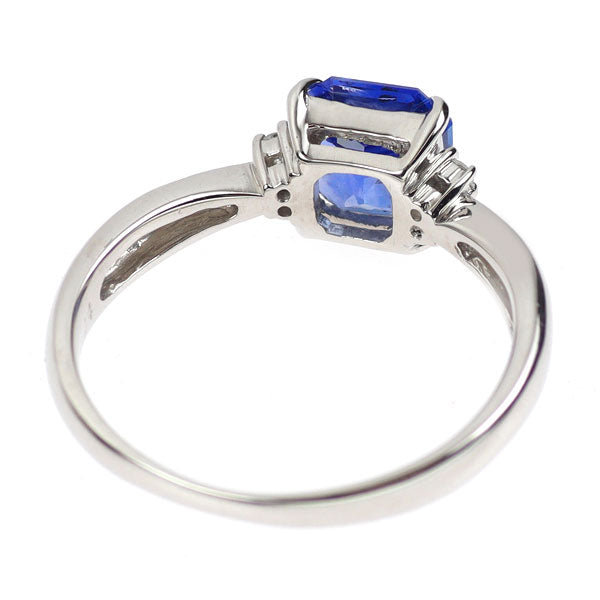 Pt900 サファイア ダイヤモンド リング 1.54ct D0.04ct