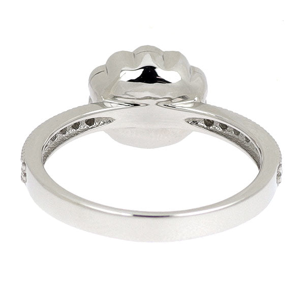 Pt950 パパラチアサファイア ダイヤモンド リング 0.31ct D0.34ct