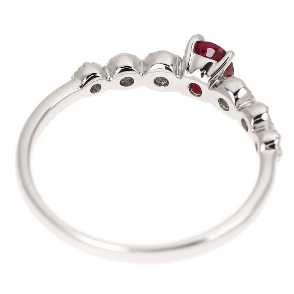 Pt900 ルビー ダイヤモンド リング 0.33ct D0.14ct